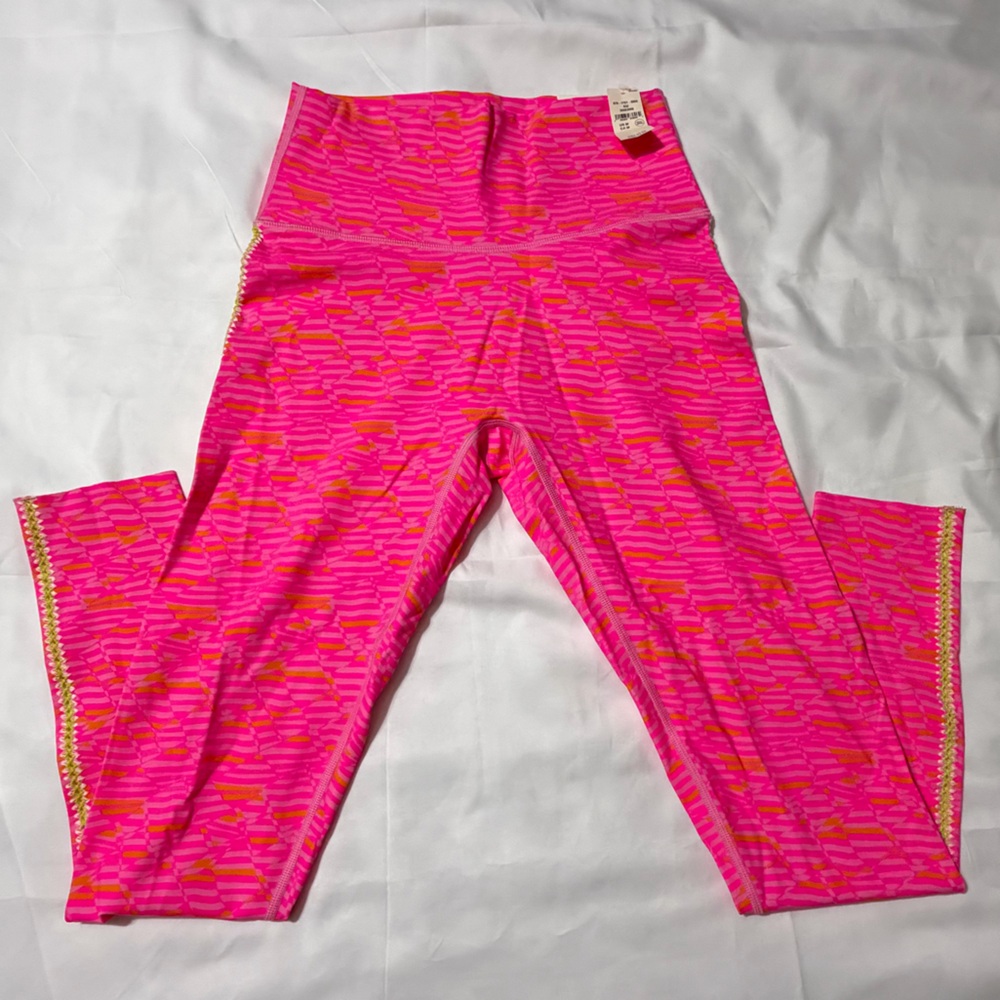 Aerie Pink and Orange Patterned Leggings